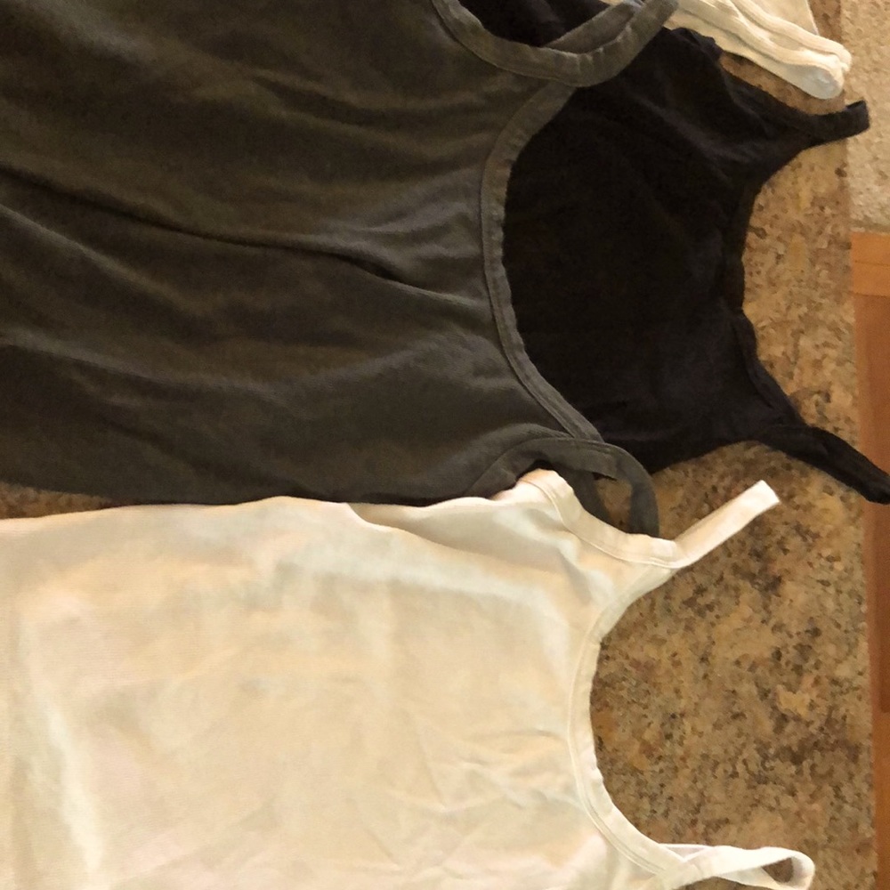 Target brand size medium layering tanks black white and gray